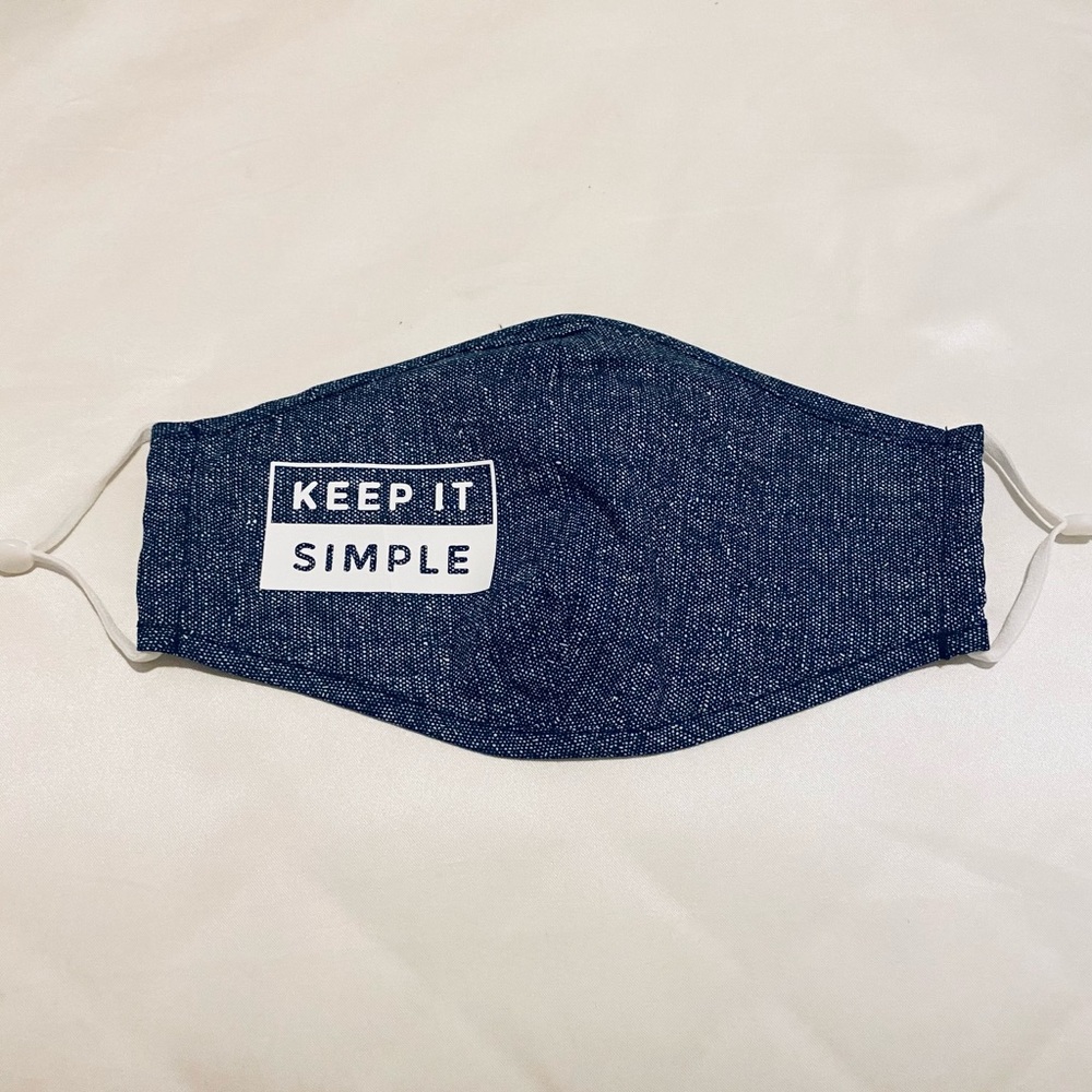 NEW Adult Face Mask Keep It Simple Cotton